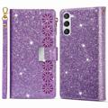 Starlight Serie Samsung Galaxy S23 5G Wallet Hülle - Purpur