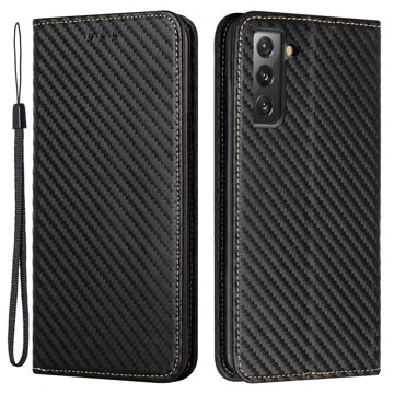 Samsung Galaxy S23+ 5G Wallet Hülle - Karbonfaser - Schwarz