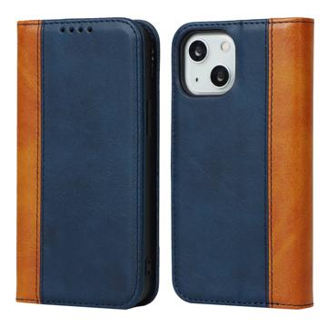 Elegance Series iPhone 14 Wallet Schutzhülle - Blau / Hell Braun