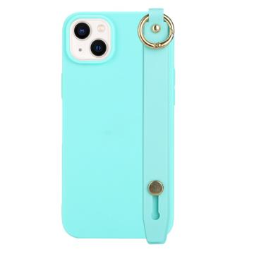 Candy Color iPhone 14 Plus TPU Hülle mit Handschlaufe - Baby Blau