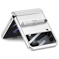 GKK Samsung Galaxy Z Flip3 5G Hybrid Case mit Eingabestift - Silber