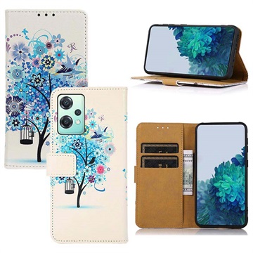 Glam Series OnePlus Nord CE 2 Lite 5G Wallet Hülle - Blühender Baum / Blau