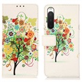 Glam Series Sony Xperia 10 IV Wallet Hülle - Blühender Baum / Bunt