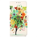 Glam Series Sony Xperia 10 IV Wallet Hülle - Blühender Baum / Bunt