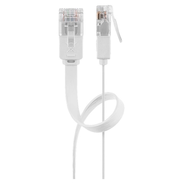 Goobay RJ45 U/UTP CAT 6 Flaches Netzwerkkabel - 7m - Weiß