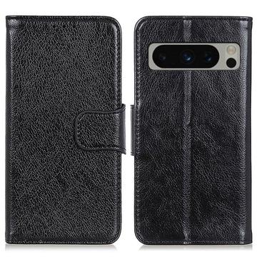 Google Pixel 8 Pro Elegant Serie Wallet Schutzhülle - Schwarz