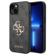 iPhone 15 Guess 4G Big Metal Logo Hybrid Hülle