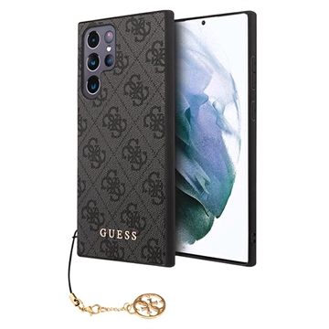 Guess 4G Charms Collection Samsung Galaxy S23 Ultra 5G Hybrid Hülle - Grau