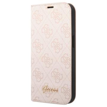 Guess 4G Metal Gold Logo Samsung Galaxy S22 Ultra 5G Flip Hülle - Grau