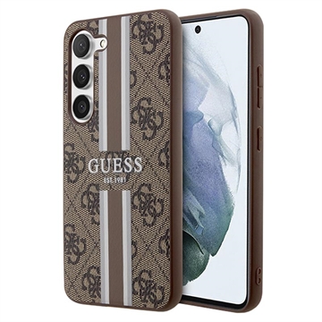 Guess 4G Printed Stripe Samsung Galaxy S23+ 5G Hybrid Hülle - Braun