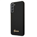 Guess Silicone Script Samsung Galaxy S22+ 5G Cover - Schwarz