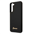 Guess Silicone Script Samsung Galaxy S22+ 5G Cover - Schwarz