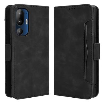 HTC U24 Pro Wallet Hülle mit Kartenhalter - Schwarz