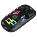 HXSJ T200 Dual-Mode Wireless Bluetooth Maus mit RGB-Beleuchtung - Schwarz