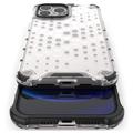 Honeycomb Armored iPhone 14 Pro Hybrid Hülle - Transparent