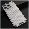 Honeycomb Armored iPhone 14 Pro Hybrid Hülle - Transparent