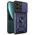 Honor X6b Drehring-Hybrid Hülle mit Kameraschutz - Blau