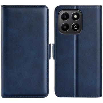 Honor X6b Wallet Hülle mit Magnetverschluss - Kalb Textur - blau