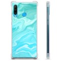 Huawei P30 Lite Hybrid Hülle - Blauer Marmor