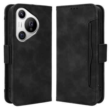 Huawei Pura 70 Wallet Hülle mit Kartenhalter - Schwarz