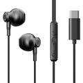 Joyroom EC07 Metall Halb-In-Ear USB-C Kopfhörer mit Mikrofon - Schwarz