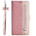 Lace Pattern Samsung Galaxy A13 5G Wallet Hülle - Rosa