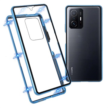 Xiaomi 11T/11T Pro Magnetisches Cover mit Panzerglas - Blau