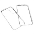 Samsung Galaxy S22+ 5G Magnetisches Cover mit Panzerglas - Silber