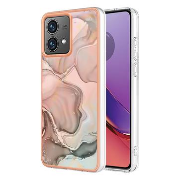 Motorola Moto G84 Galvanisierte IMD TPU-Hülle mit Marmormuster