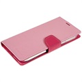 Mercury Goospery Fancy Diary iPhone 14 Pro Max Wallet Hülle - Rosa