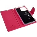 Mercury Goospery Fancy Diary iPhone 14 Pro Max Wallet Hülle - Rosa