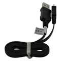 MicroUSB Flat Data Kabel - Schwarz - 0,95m