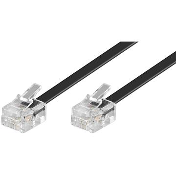 Modulares Telefonkabel RJ11/RJ11 - 6m - Schwarz