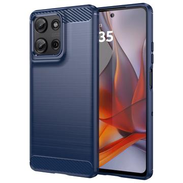 Motorola Moto G75 Gebürstete TPU Hülle - Karbonfaser