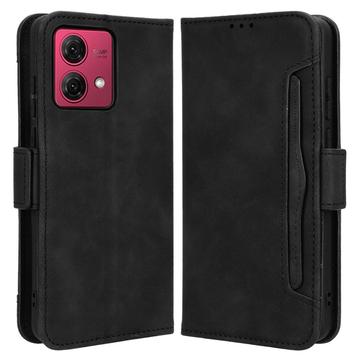 Motorola Moto G84 Wallet Hülle mit Kartenhalter - Schwarz