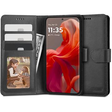 Motorola Moto G85/S50 Neo Tech-Protect Wallet Hülle mit Magnet & Stand - Schwarz