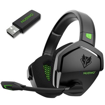 NUBWO G06 Wireless Gaming Headset mit Rauschunterdrückung Mikrofon 2.4G Bluetooth Kopfhörer Stereo Ohrhörer Komposition mit PC, Laptops, PS4, PS5, Nintendo Switch