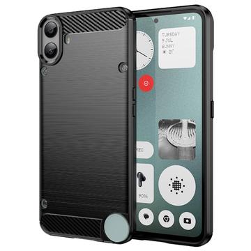 Nothing CMF Phone 1 Gebürstete TPU Hülle - Karbonfaser - Schwarz