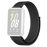 Samsung Galaxy Fit3 Nylonarmband mit Klettverschluss - Schwarz