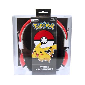 OTL Technologies Pokémon Pokeball On-Ear kabelgebundene Kopfhörer für Kinder - rot / weiß