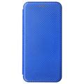 OnePlus Nord 2T Flip Hülle - Karbonfaser - Blau