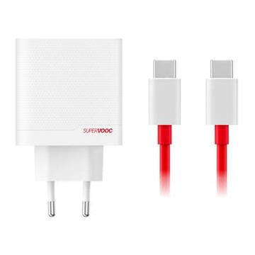 OnePlus SuperVOOC 80W Dual Ports GaN Power Adapter 5461100597 - Weiß