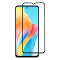 Oppo A58 4G Full Cover Panzerglas - 9H - Schwarz Rand