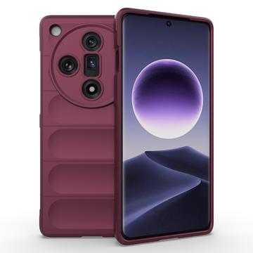 Oppo Find X7 Rugged Serie TPU Hülle - Weinrot