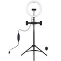 PULUZ PKT3066B 10.2" LED Selfie Ring Licht Handy Klemme Stativ Stand für YouTube Blogger Video Shooting