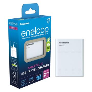 Panasonic Eneloop BQ-CC87 SmartPlus USB Akku-Ladegerät mit Powerbank-Funktion - 4x AAA/AA