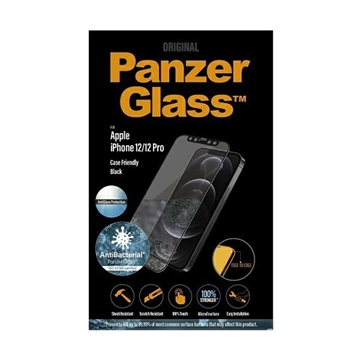 iPhone 12/12 Pro PanzerGlass E2E Case Friendly Panzerglas - 9H - Schwarz Rand