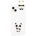 3D Cartoon iPhone 14 Plus TPU Hülle - Weißer Panda