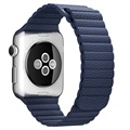 Apple Watch Series 7/SE/6/5/4/3/2/1 Premium Lederarmband - 45mm/44mm/42mm - Blau