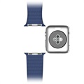 Apple Watch Series 7/SE/6/5/4/3/2/1 Premium Lederarmband - 45mm/44mm/42mm - Blau